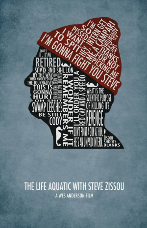 The Life Aquatic with Steve Zissou Typography Poster. $15.00, via Etsy ...