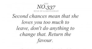 Tips & Rules Quote ~ second chances meaning