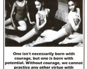 Young Ballerinas 1970's photo a nd Courage Quote by Maya Angelou ...