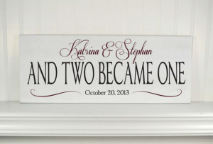 Wedding Sign Personalized Wedding Gift for Couples - Wood Sign with ...