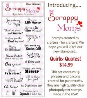 Scrappy Mom's New Release-- Quirky Quotes and Happy Campers