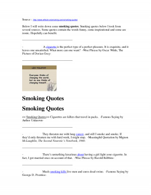 Smoking Quotes - Funny & Interesting by SugengHartono