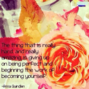 Work on becoming yourself