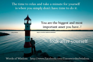 Take time for yourself.