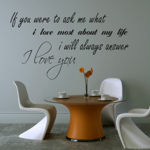 IF YOU WERE TO ASK decal wall art sticker quote transfer graphic DAQ9