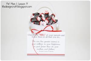 ... around this pale of tootsie rolls so they can each grab a handful