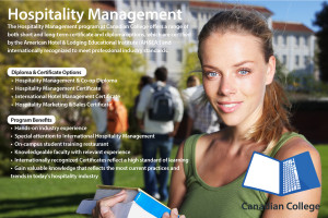 The Hospitality Management program at Canadian College offers a range ...