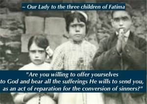 Our Lady of Fatima...this puts all crosses and troubles into ...