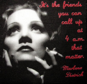 MARLENE DIETRICH QUOTE - Friends - Printed Patch - Sew On - Vest, Bag ...