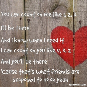 Count on me~ Bruno Mars. I am in love with this song right now.