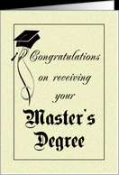 Graduation - Master’s Degree card - Product #412132