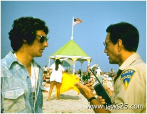 Steven Spielberg and Roy Scheider in Jaws (1975)