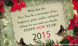 Best Happy New Year Wishes Messages 2015 with Greeting Card & Images