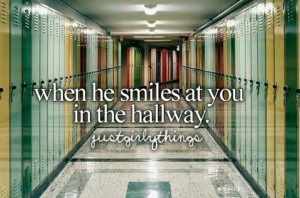 When he smiles