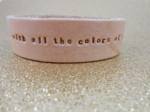 ... Pocahontas . Buy this hand stamped leather bracelet from