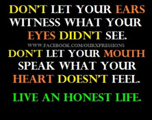 live honestly