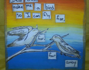 Mixed Media Birds Quote Canvas