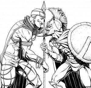 300 spartans colouring pages