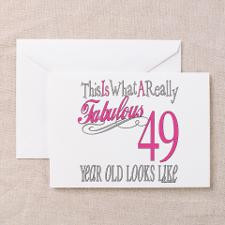 49th Birthday Gifts Greeting Card for