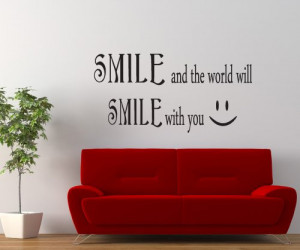 Vinyl Wall Decal Sticker Smile Smile Quote #GFoster183s