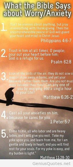 Bible Verses about Worry Overcoming Anxiety