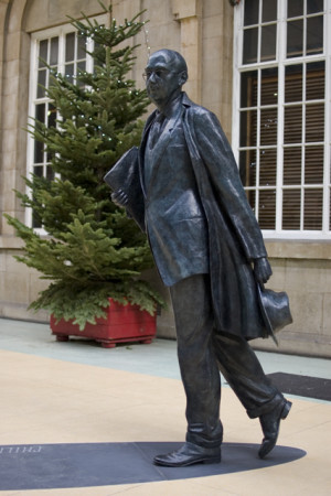 Philip Larkin statue, Hull, England.