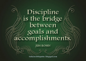 ... is the bridge between goals and accomplishments ~ Goal Quote