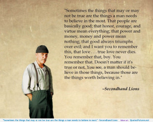 ... Secondhand Lions motivational inspirational love life quotes sayings
