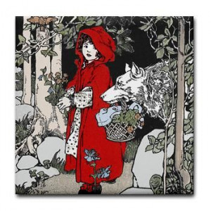 ... Hood Tile Coaster Webb's Little Red Riding Hood SurLaLune Fairy Tales