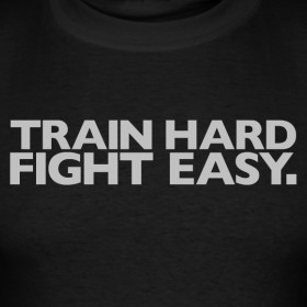 Design ~ Train Hard Fight Easy | Mens sleeveless