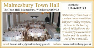 Wedding Fayre will be taking place at Malmesbury Town Hall on