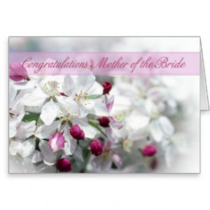 Mother of the bride Congratulations card with flow