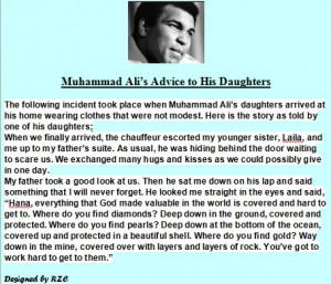 Muhammad Ali’s (The Legend Boxer) Advice to His Daughters