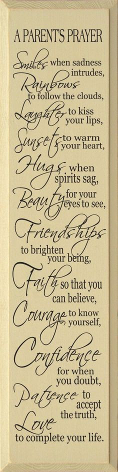 Parents Prayer ~ Smiles When Sadness Intrudes, Rainbows To Follow ...