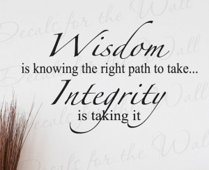 Wisdom Knowing Right Path Take Integrity Inspirational Character ...