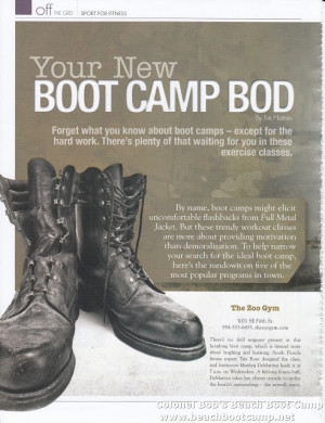 Military Boot Camp Quotes http://colonelbobsbeachbootcamp.blogspot.com ...