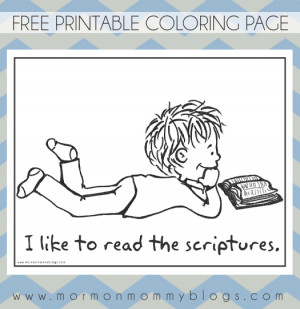 Like to Read My Scriptures Printable Coloring Page