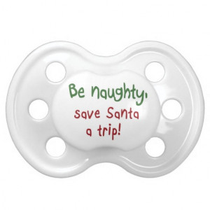 Funny Christmas Santa baby pacifiers humour gifts