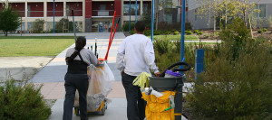 graphic image janitorial service providers walking towards office ...