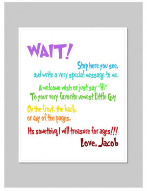 Dr. Seuss Quote - Baby Shower Guest Book Sign - Baby Shower - Boy ...