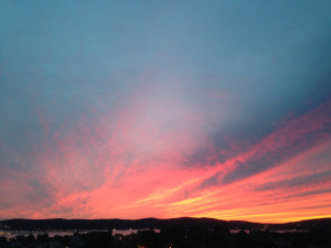 not sure what it is about the Hudson River, but the sunsets here ...