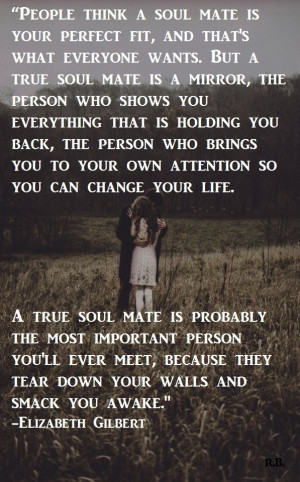 true soulmate is a mirror