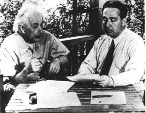 Re-creation of Einstein and Szilárd signing the famous letter to ...
