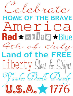 Patriotic 4th Of July Quotes 4th of july free subway art