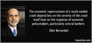 of a stock market crash depend less on the severity of the crash ...