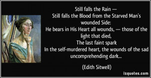 Still falls the Rain — Still falls the Blood from the Starved Man's ...