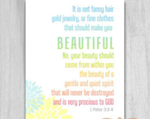 Bible Verse Beauty 1 Peter 3 3 4DIY Printable Art 8x10 Rainbow Girls ...
