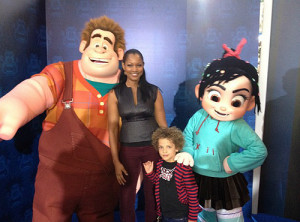 Garcelle Beauvais & her son Jaid at Wreck-It Ralph premiere ...