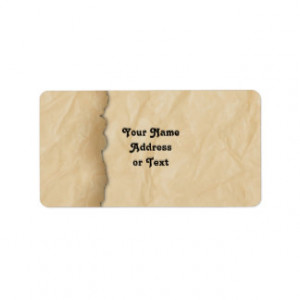 Wrinkled Crinkle Paper Personalized Address Labels