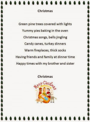 ... Christmas night with food, pine tree, candy....- best short Christmas